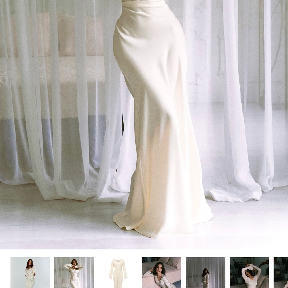 MARBLE Cream Elegant Dress
